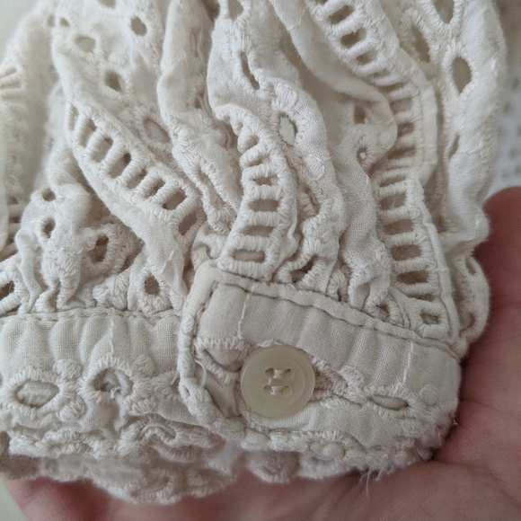 MADEWELL Eyelet Mockneck Ruffle Top - Picture 8 of 10